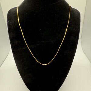 Skinny Second Skin Necklace Jewelry, Stainless Steel, 14K White or Gold Plated